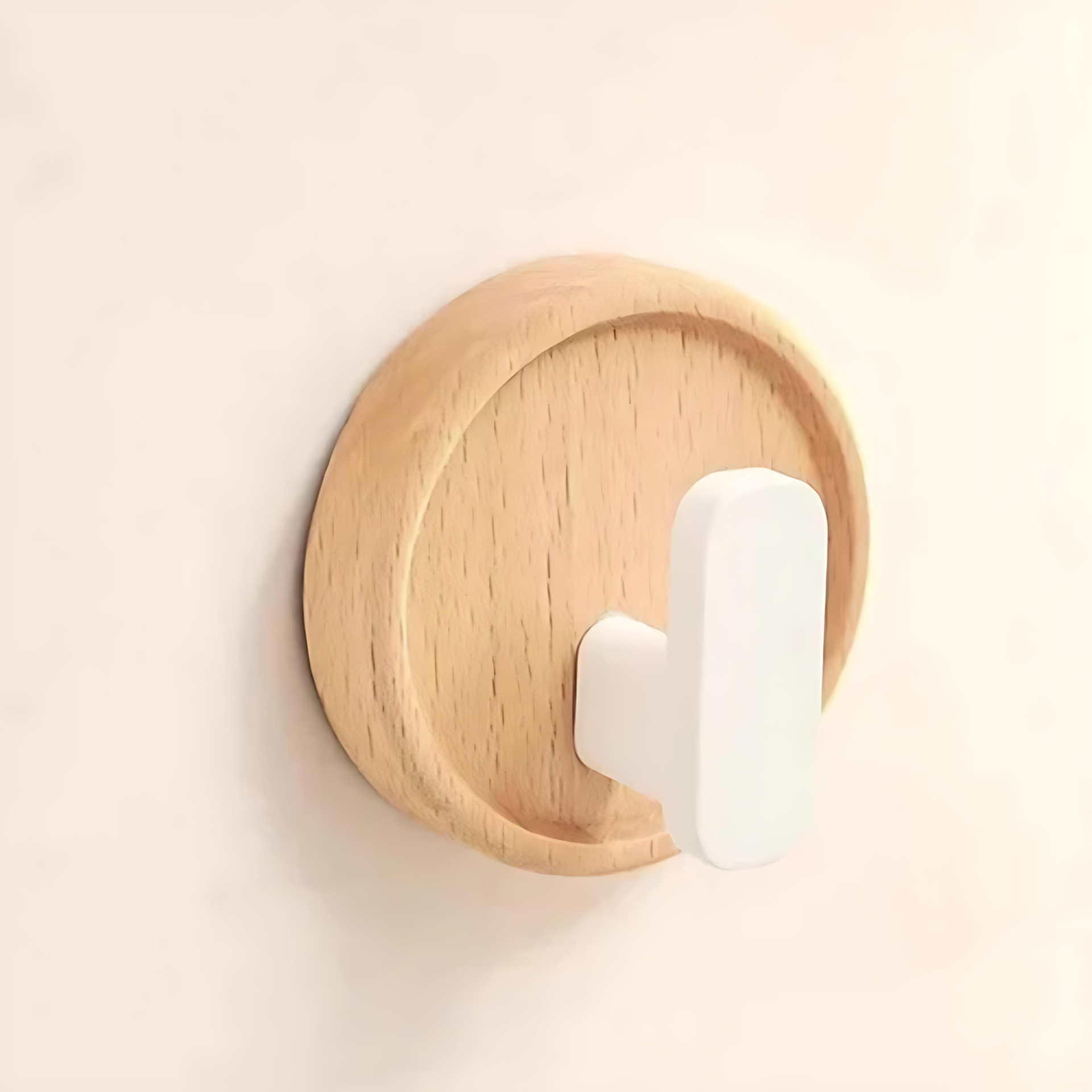 Nordic Walnut Wood Wall Hook Beech White