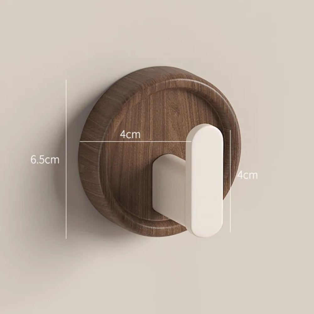 Nordic Walnut Wood Wall Hook Walnut White