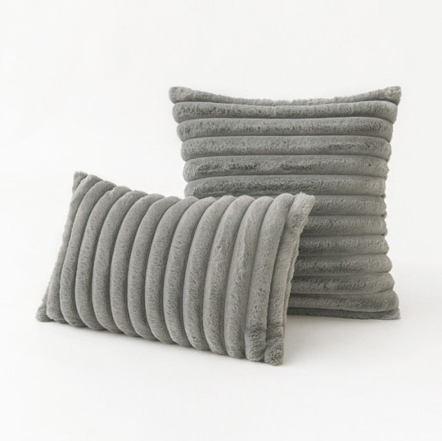 Nube Faux Rabbit Pillow Cover Grey