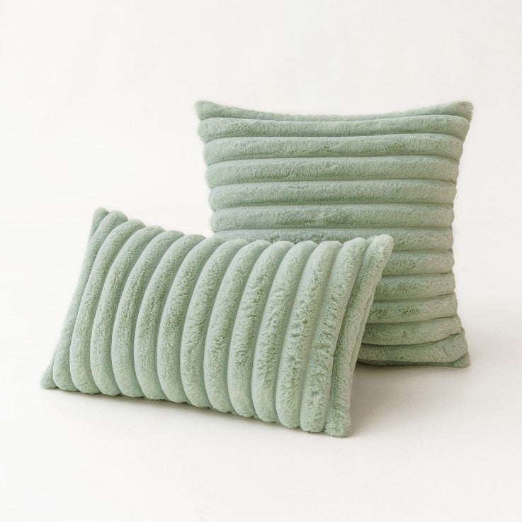 Nube Faux Rabbit Pillow Cover Sage Green