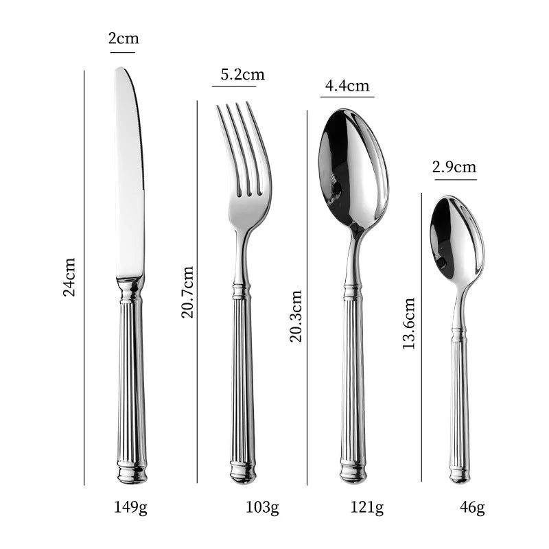 Valeria Roman Column Cutlery Set 4pc Set