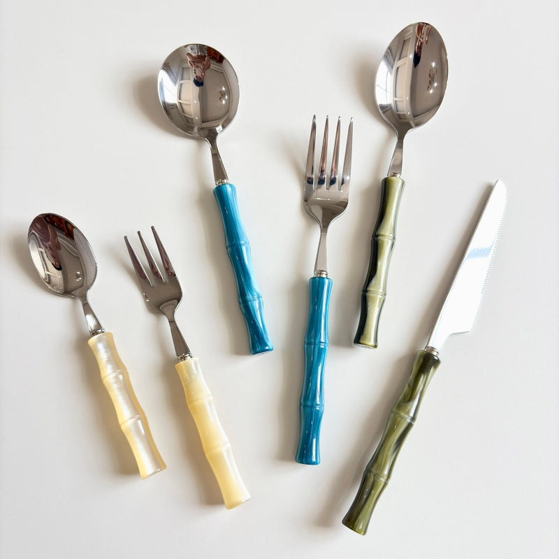 Valmont Bamboo Grip Cutlery Set