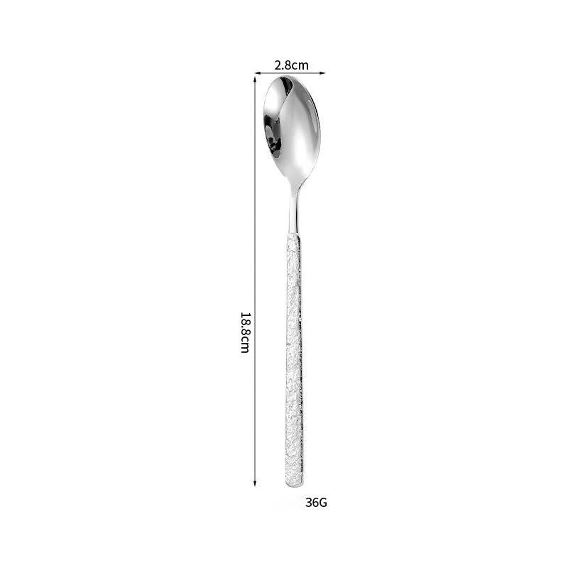Aurelia Hammered Luster Flatware Silver Iced Tea Spoon