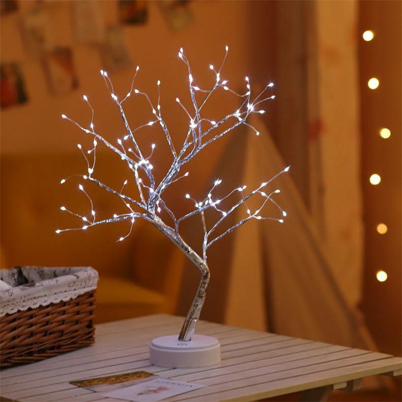 Light Tree of Spirit LED Table Lamp Silver Fairy - 108 White LEDs