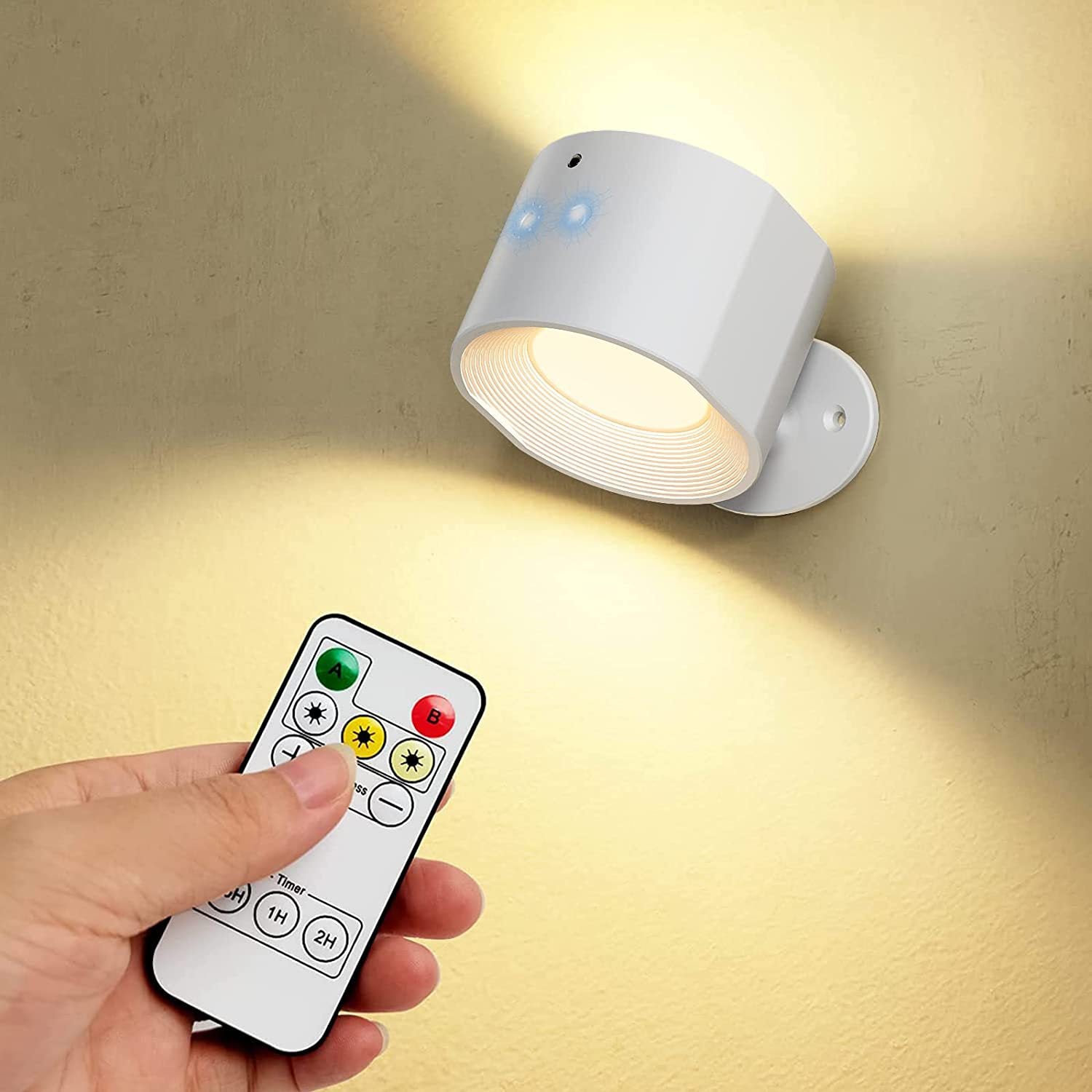 MagnoGlow LED Wall Lamp – Rechargeable, Detachable, Stick-On & Remote-Controlled White