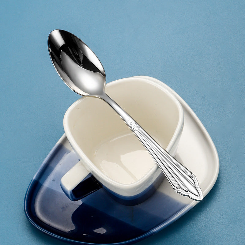 Baroque Silverware Set - Stainless Steel Flatware with Antique Detail