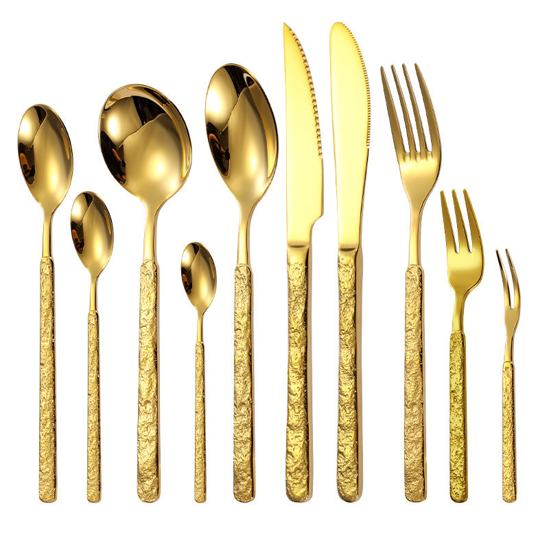 Aurelia Hammered Luster Flatware
