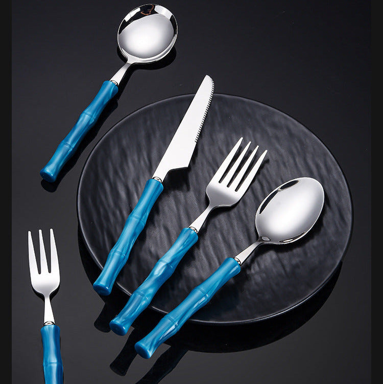 Valmont Bamboo Grip Cutlery Set