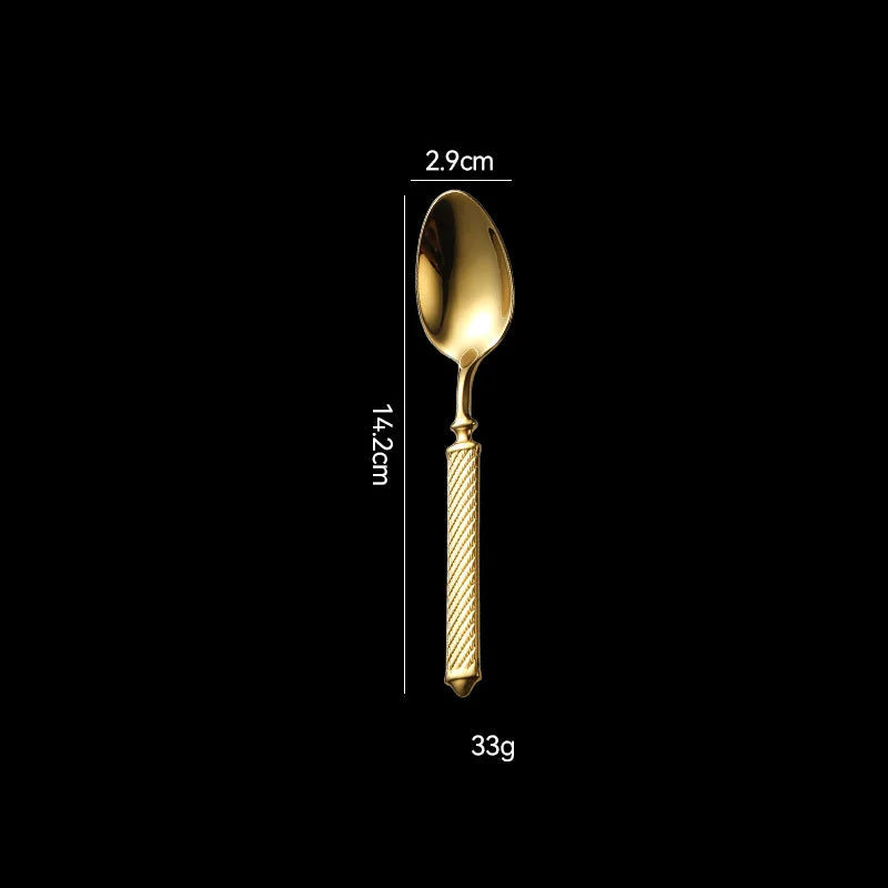 Imperio Rope Twist Cutlery Gold Tea Spoon