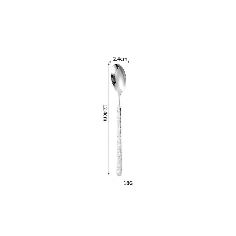 Aurelia Hammered Luster Flatware Silver Coffee Spoon