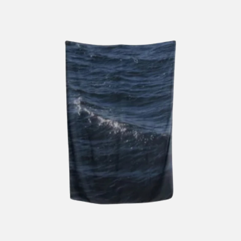 Ocean Print Tapestry & Throw Blue