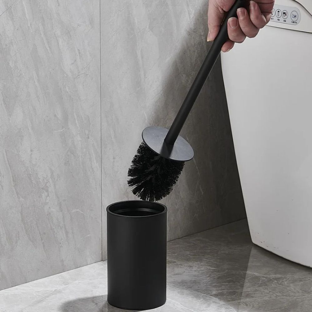 Sanifresh Standing Toilet Brush Set Black Finish