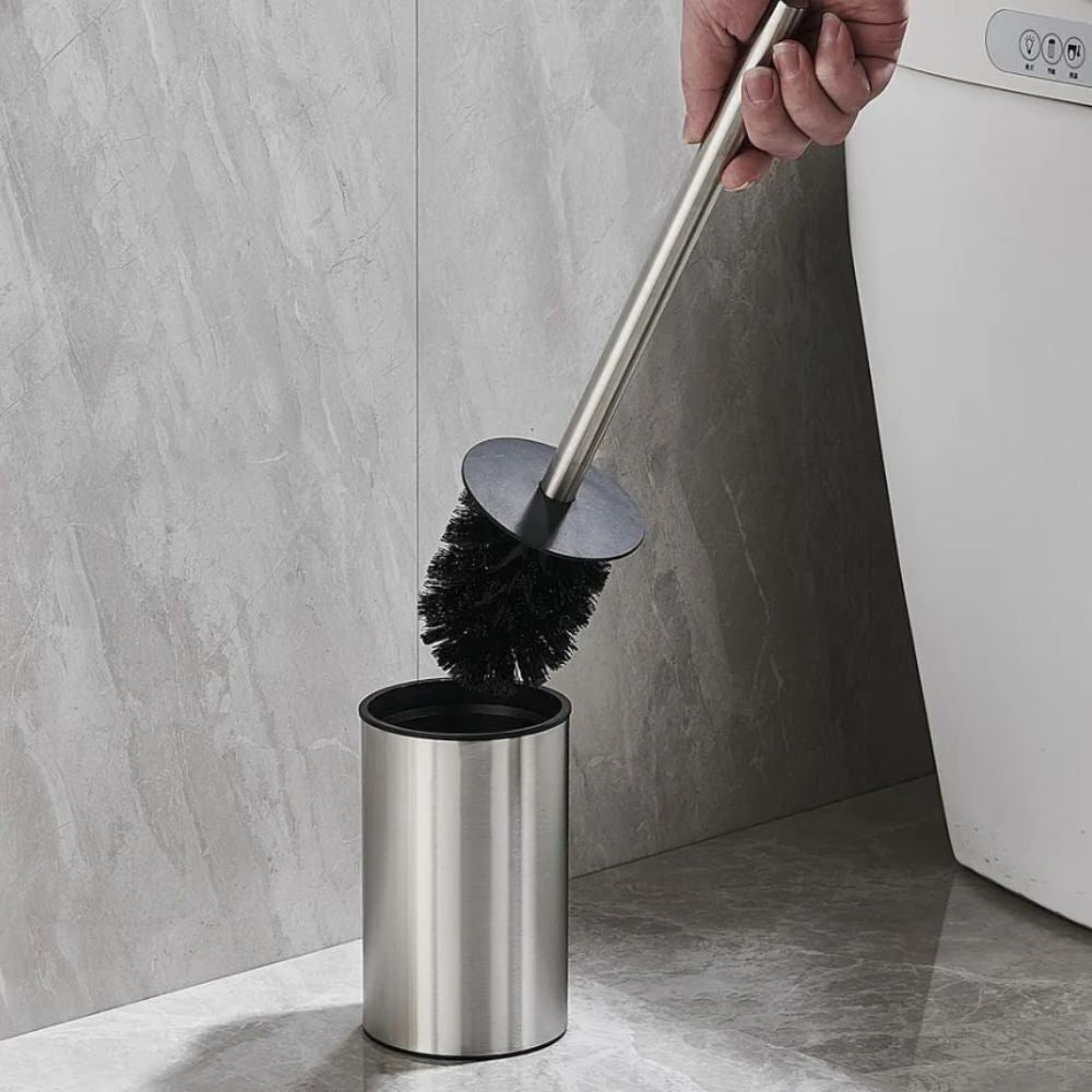 Sanifresh Standing Toilet Brush Set Chrome Finish