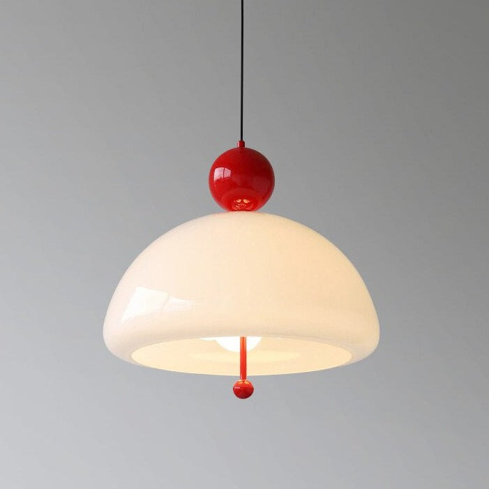 Olivia Vintage Bell Glass LED Pendant Lamp Red
