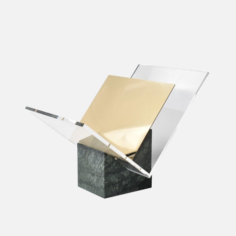 Omar Marble Magazine Holder Green