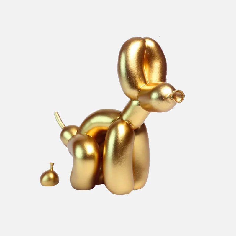 On a Walk Balloon Dog Figurine Gold