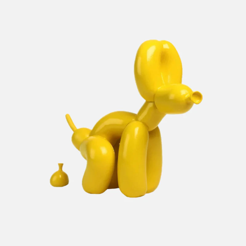 On a Walk Balloon Dog Figurine Yellow