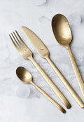 Onyx Black & Gold Stainless Steel Flatware Set