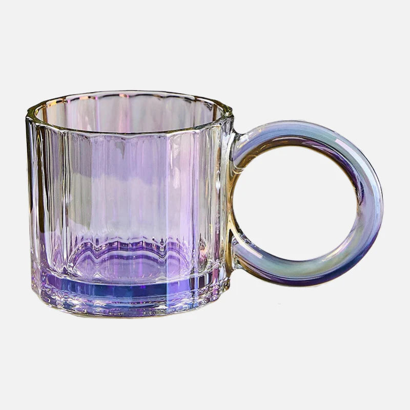 Opa Ring Glass Mug Purple Ripple