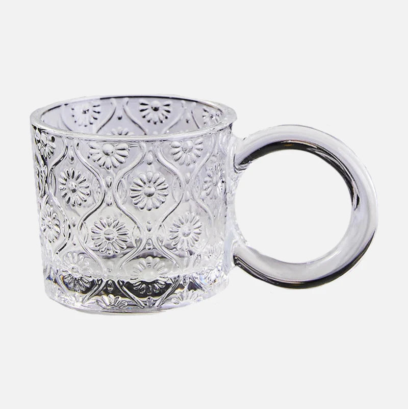 Opa Ring Glass Mug Transparent Sunflower