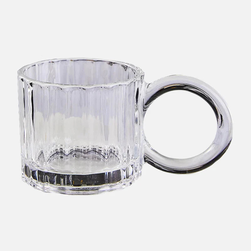 Opa Ring Glass Mug Transparent Ripple