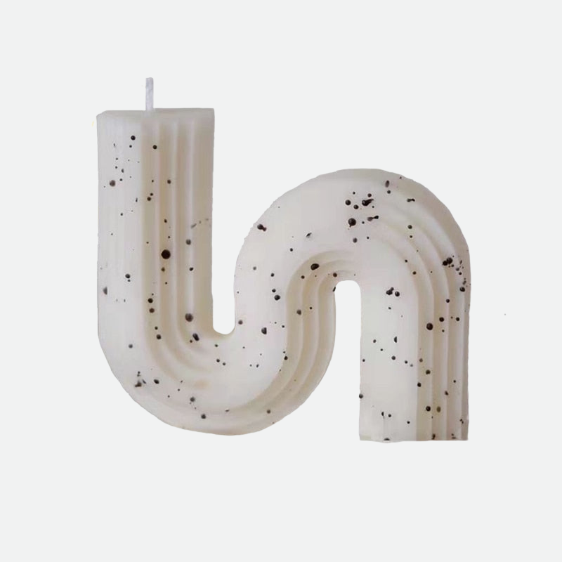 Optical Texture Decorative Candles Cookies & Creme