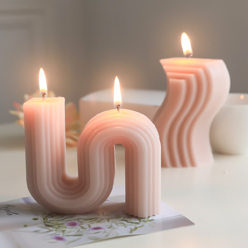 Optical Texture Decorative Candles