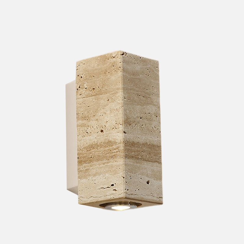 Ora Stone LED Minimalist Wall Lamp Square Metal Base