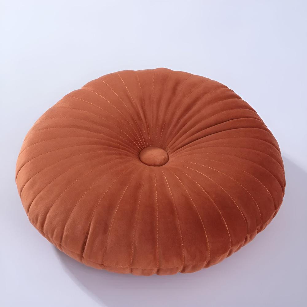 Pumpkin Plush Cushion Orange Rust