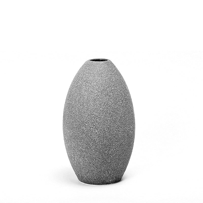 Ornaments Ceramic Vases Large Oval Gray