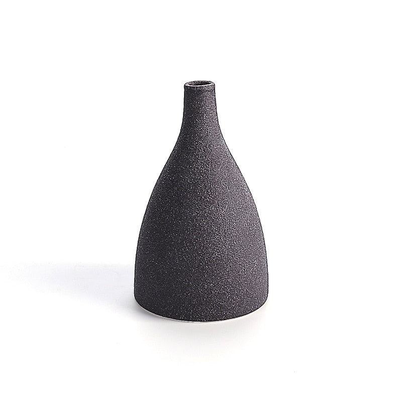 Ornaments Ceramic Vases Small Bottle Black