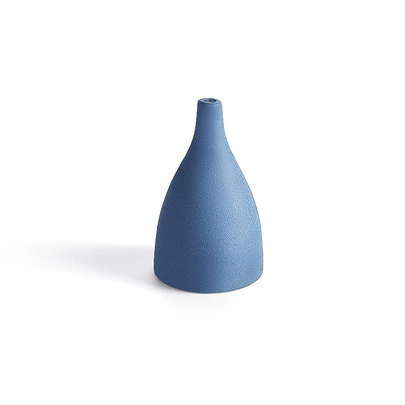 Ornaments Ceramic Vases Small Bottle Blue