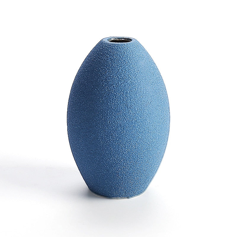 Ornaments Ceramic Vases Large Oval Blue