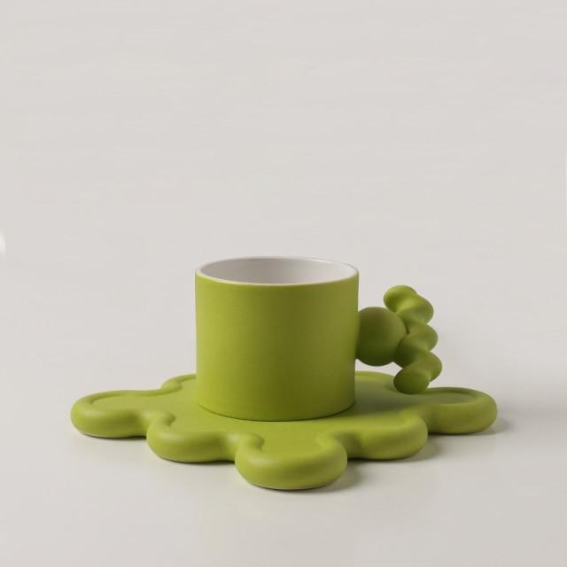 Oversized Zig Ceramic Cup & Plate Green Z Grip