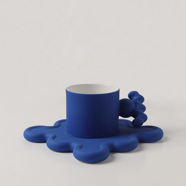 Oversized Zig Ceramic Cup & Plate Blue Z Grip