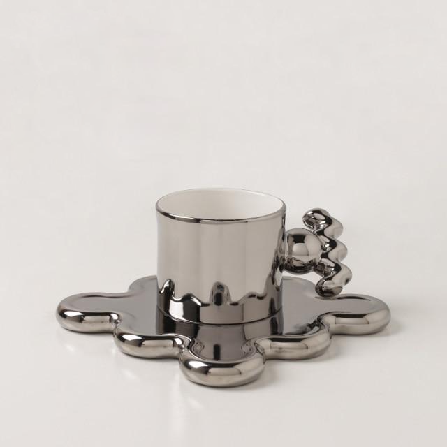 Oversized Zig Ceramic Cup & Plate Silver Z Grip