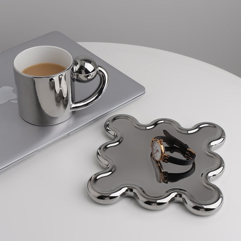 Oversized Zig Ceramic Cup & Plate