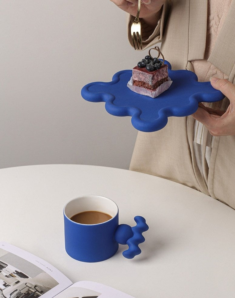 Oversized Zig Ceramic Cup & Plate