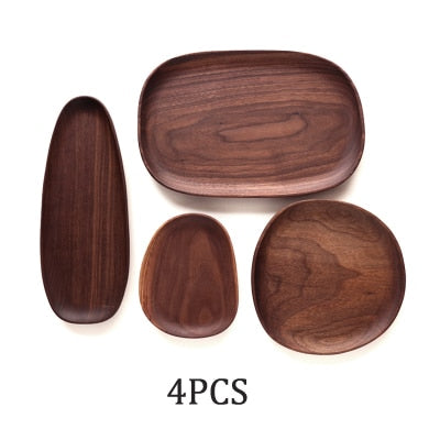 Oxford Black Walnut Serving Trays 4pc Set