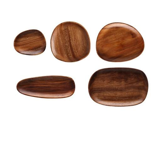 Oxford Black Walnut Serving Trays 5pc Set