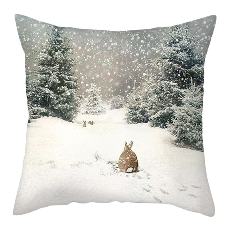 Snowy Cushion Covers Rabbit
