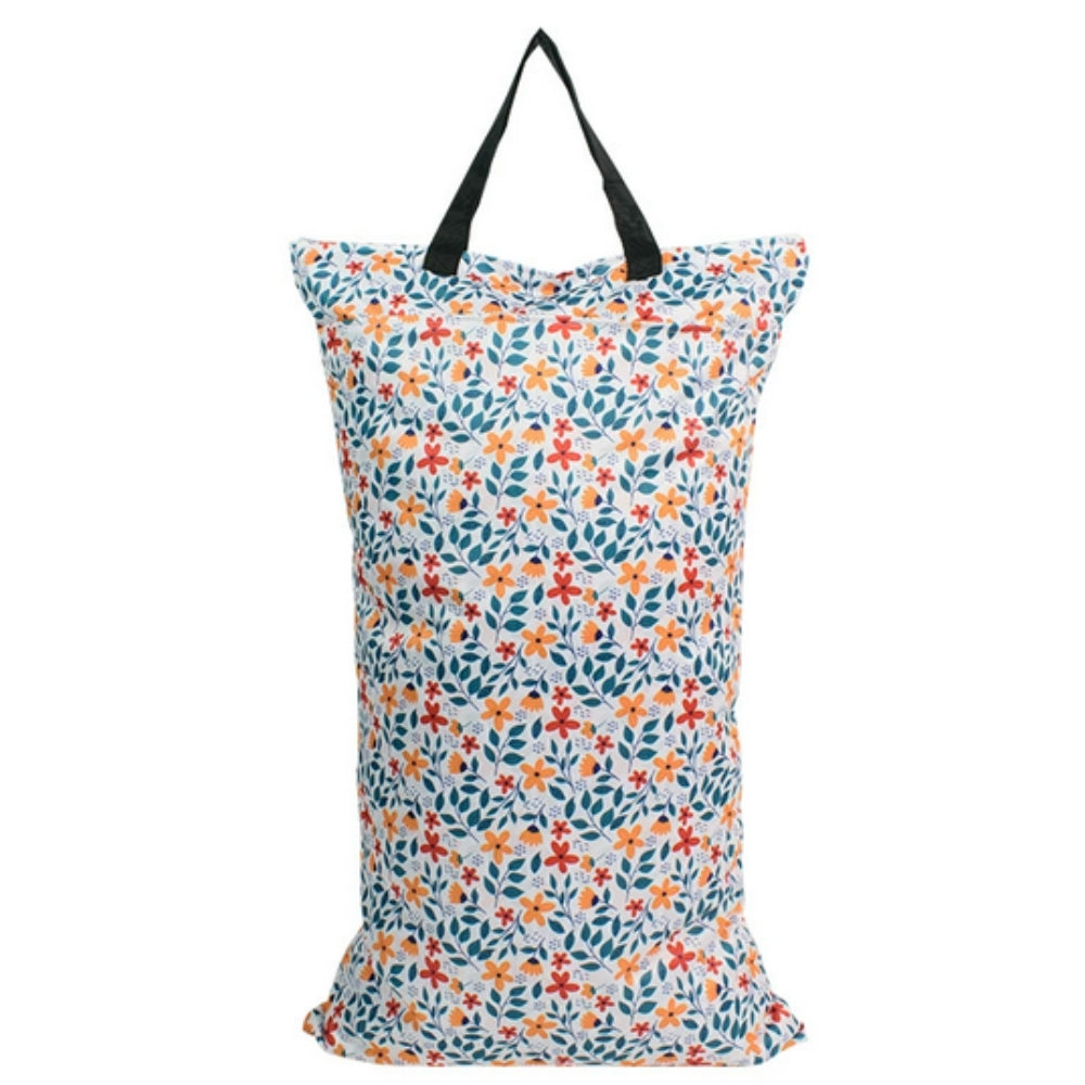 Reusable Cloth Laundry Diaper Storage Bag Tropical Bloom