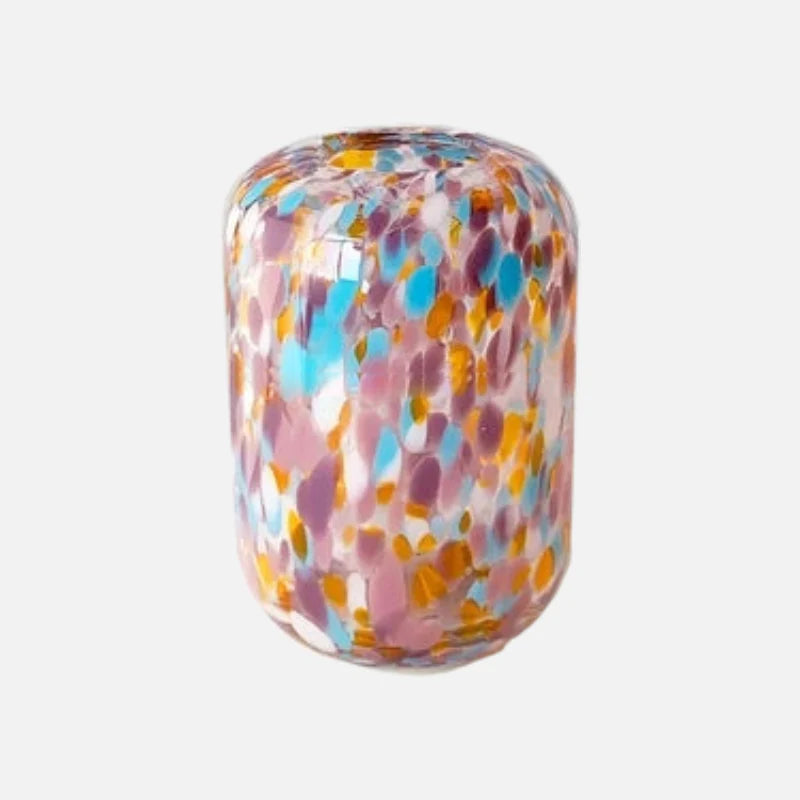 Paint Dot Retro Glass Vase Tall