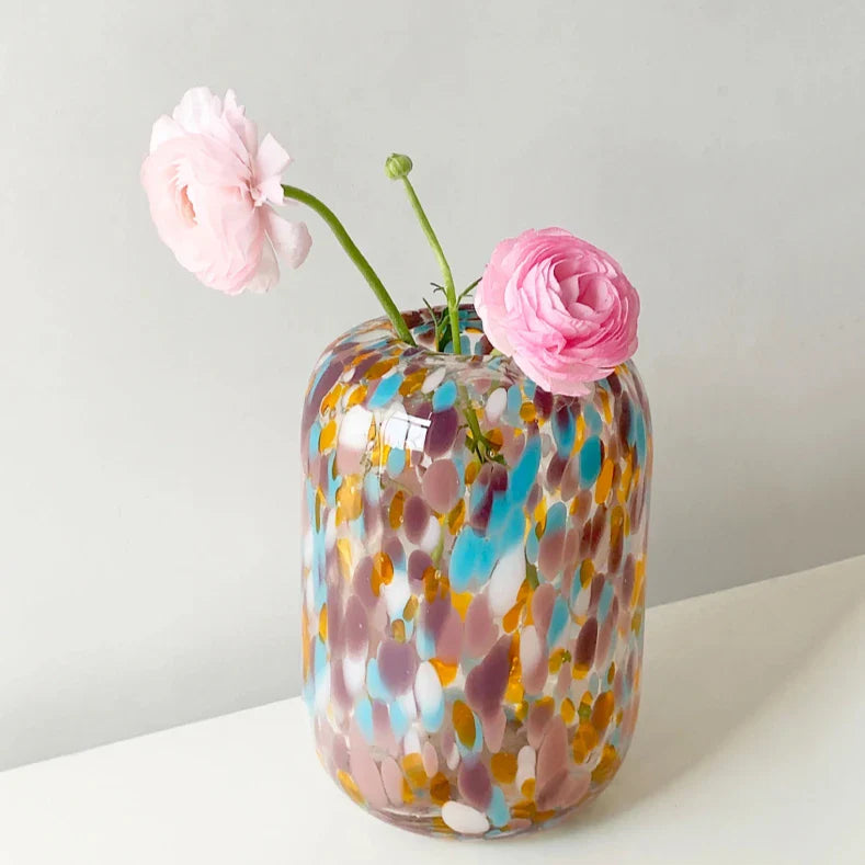 Paint Dot Retro Glass Vase