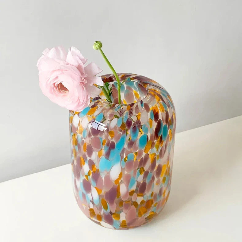 Paint Dot Retro Glass Vase
