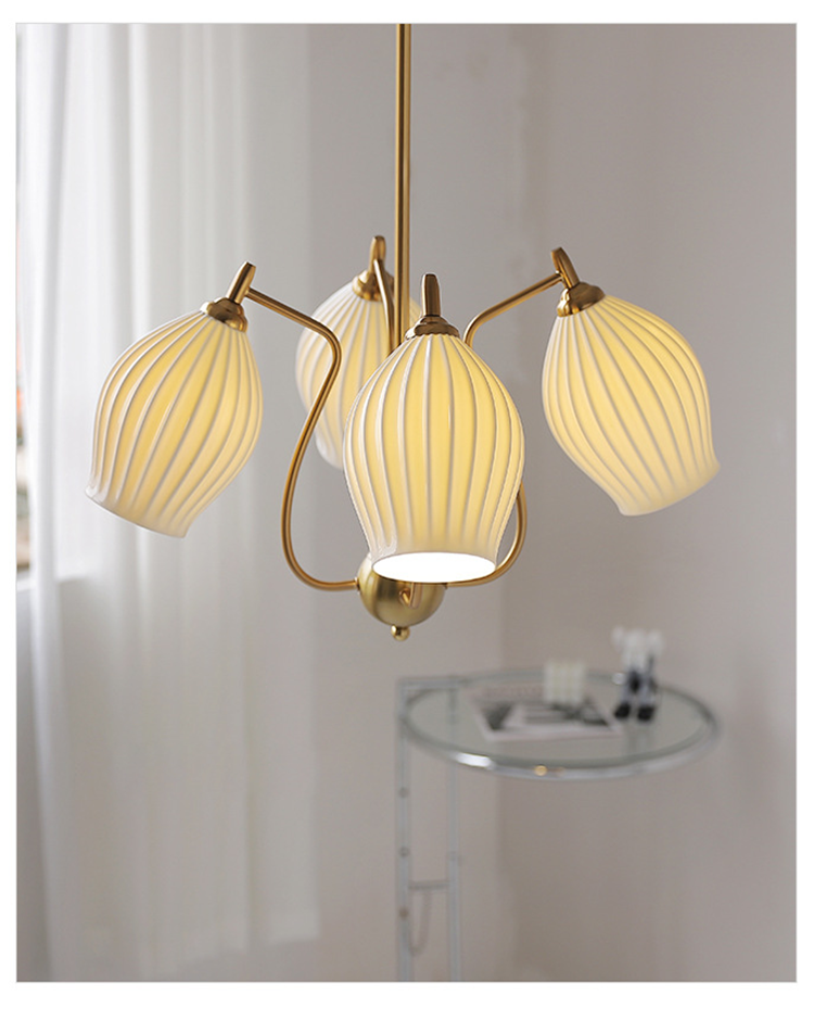 Paola Ceramic Minimalist Chandelier