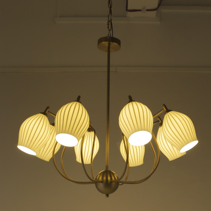 Paola Ceramic Minimalist Chandelier