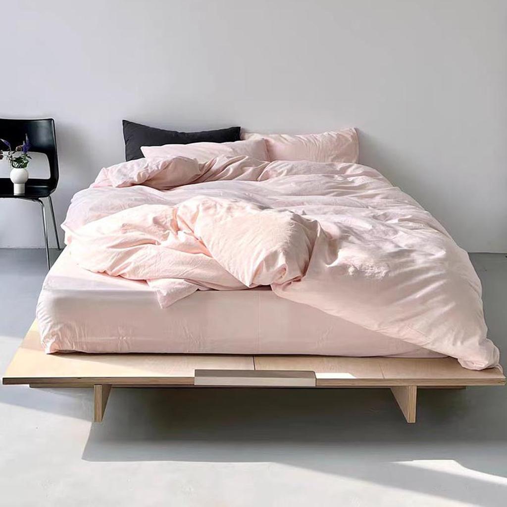 Pastel Color Bedding Set - White Soft Pink