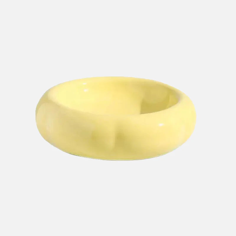 Paws & Sip Ceramic Pet Bowl Yellow