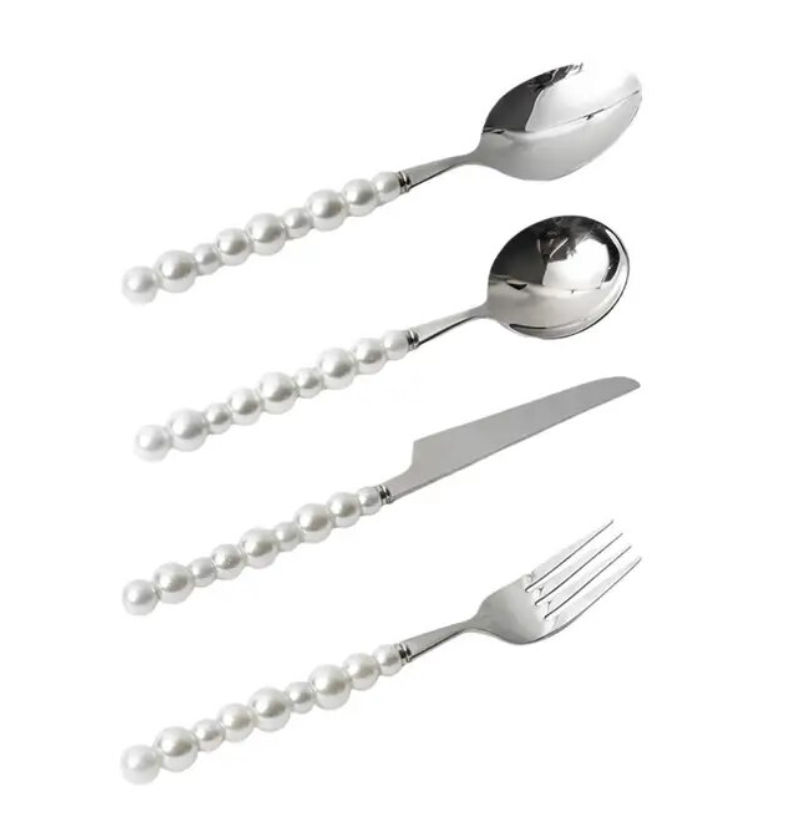 Pearl Art Flatware 4 Piece Set